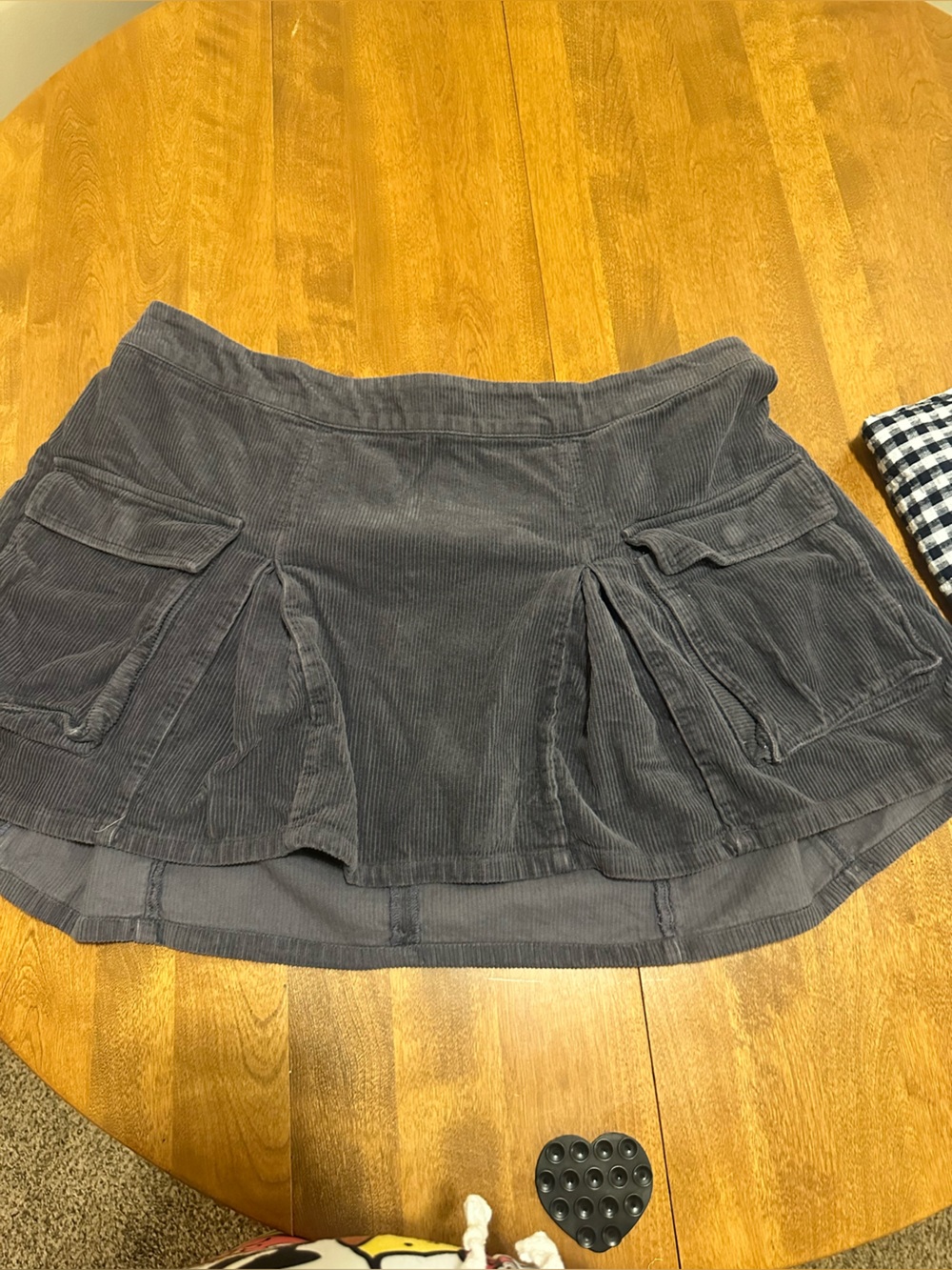 wild fable Corduroy Skater Mini Skirt in Charcoal Gray